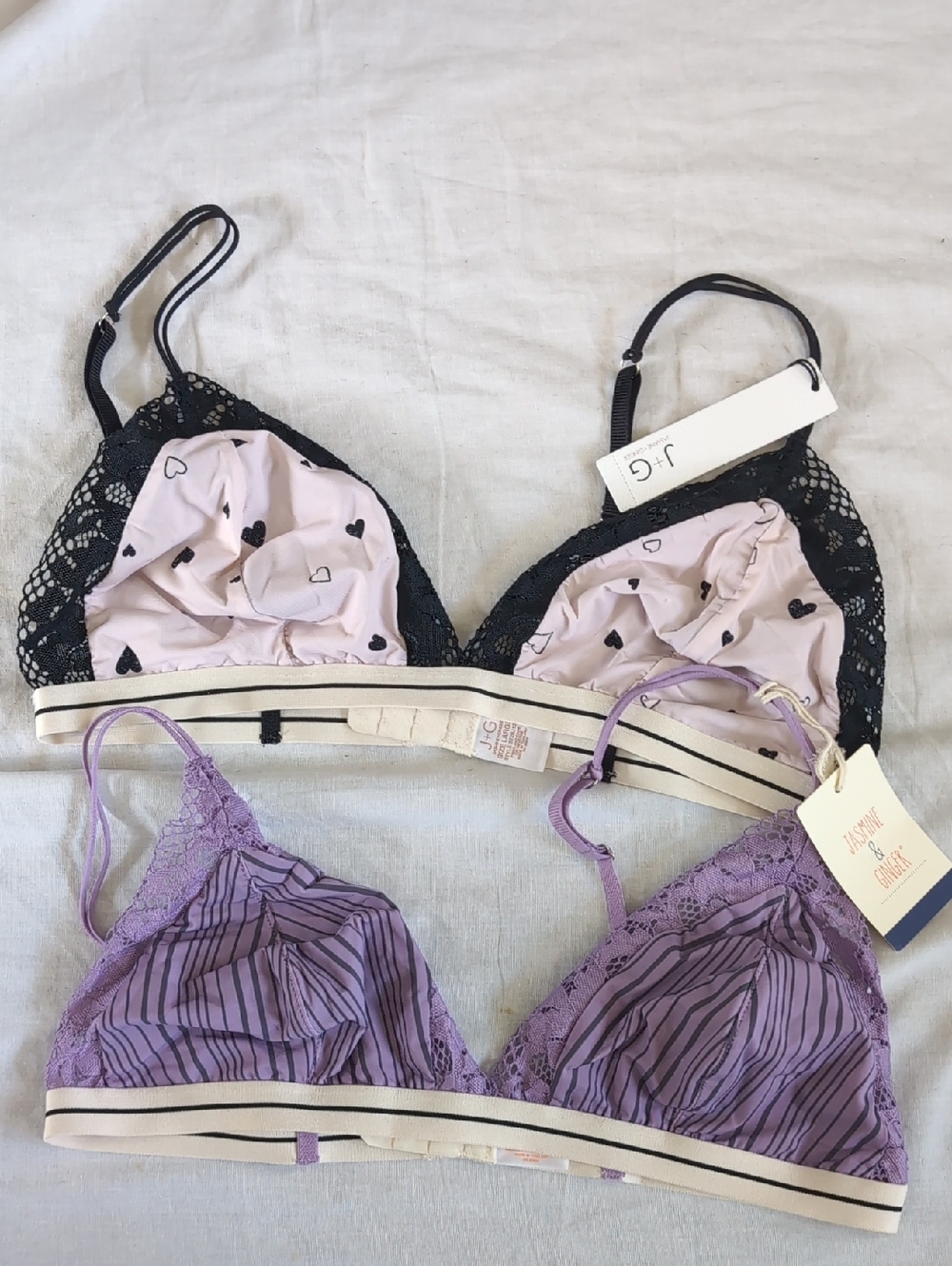 Jasmine & Ginger 2 Lace Bralettes